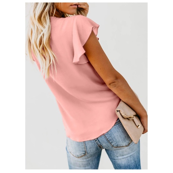 JOANNA Ruffle Sleeve Button Down Blouse - Picture 4 of 4